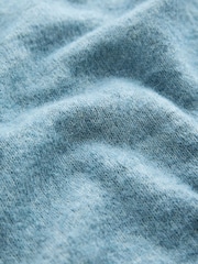 Chambray Blue Sleeveless Knitted Crew Tank Vest Top with Alpaca - Image 7 of 7