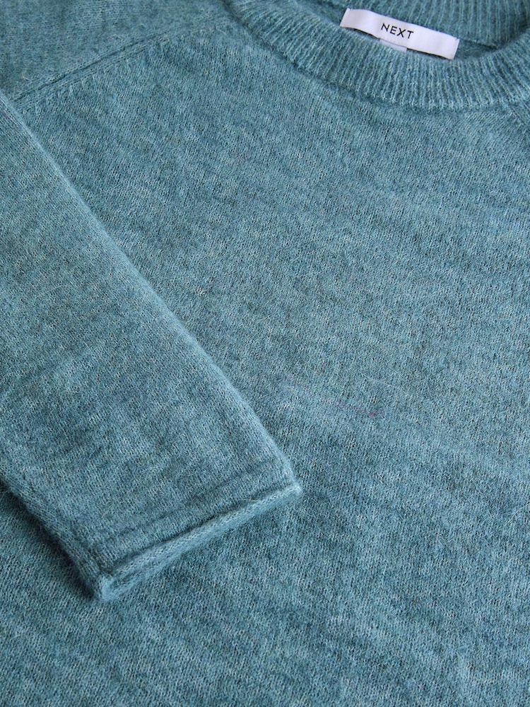 Cambray azul - Soft Touch Crew Neck Knitted Jumper with Alpaca - Imagen 6 de 6 Cambray azul - Soft Touch Crew Neck Knitted Jumper with Alpaca - Imagen 6 de 6