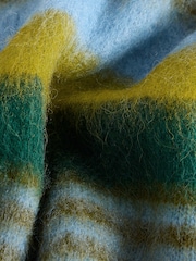 Blue/Green Stripe Brushed Knitted T-Shirt - Image 7 of 7