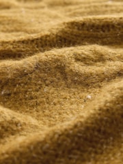 Senfgelb - Neppy gestrickter Pullover mit hohem Rollkragen aus Wolle, kombinierbares Teil - Bild 9 von 9
