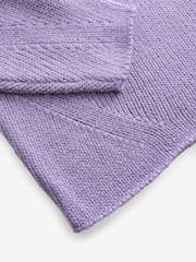 Purple Lilac Scoop Neck Knitted Jumper with Wool - Image 7 of 7