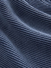 Ecru Washed Seam Detail Relaxed V-Neck 100% Cotton Jumper - Image 8 of 8