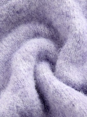 Purple Lilac Soft Touch Crew Neck Knitted Jumper with Wool - Image 5 of 6