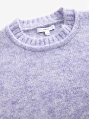 Purple Lilac Soft Touch Crew Neck Knitted Jumper with Wool - Image 6 of 6