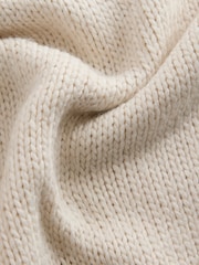 Ecru Half Sleeve Crew Neck Jumper with Wool - Image 6 of 7
