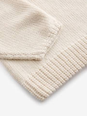 Ecru Half Sleeve Crew Neck Jumper with Wool - Image 7 of 7