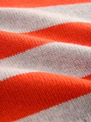 Orange Neutral Stripe Premium V-Neck Jumper - Image 9 of 9
