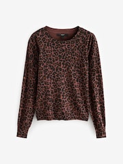 Animal Bourgogne - Col rond Manches longues Pattern Knitted Pull - Image 6 of 8