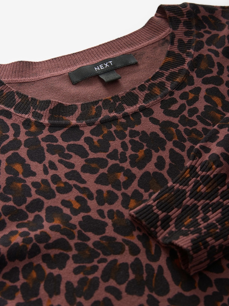 Animal Burgundy Crew Neck Long Sleeve Pattern Knitted Jumper - Image 8 of 8 Animal Burgundy Crew Neck Long Sleeve Pattern Knitted Jumper - Image 8 of 8