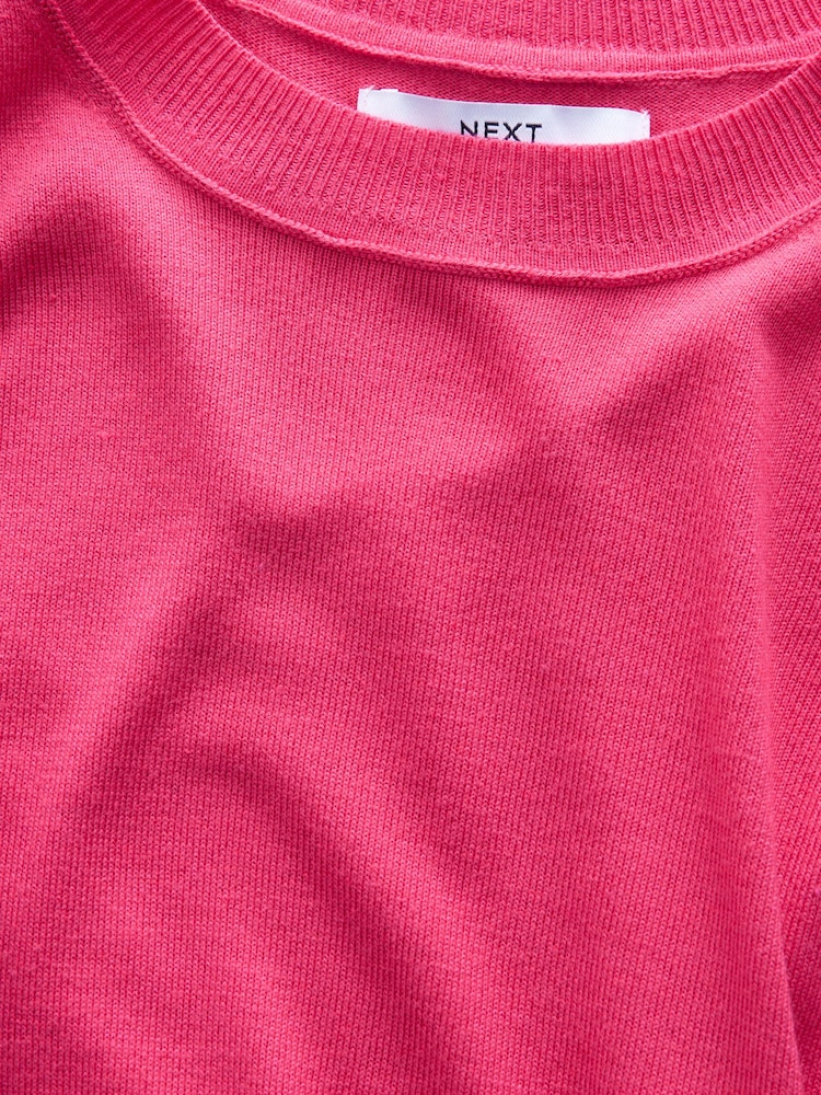 Rose vif - Pull ras du cou à manches longues - Image 3 of 8
