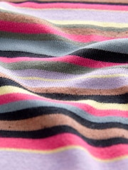 Multi Bright Stripe (multi-rayures lumineuses) - Col rond Manches longues Pattern Knitted Pull - Image 7 de 7