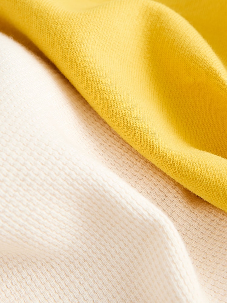 Yellow Long Sleeve 100% Cotton Sweatshirt And Shorts Set (3mths-7yrs) - Image 9 of 9