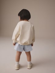 Blue Gingham 100% Cotton Top & Shorts Set (3mths-7yrs) - Image 3 of 8