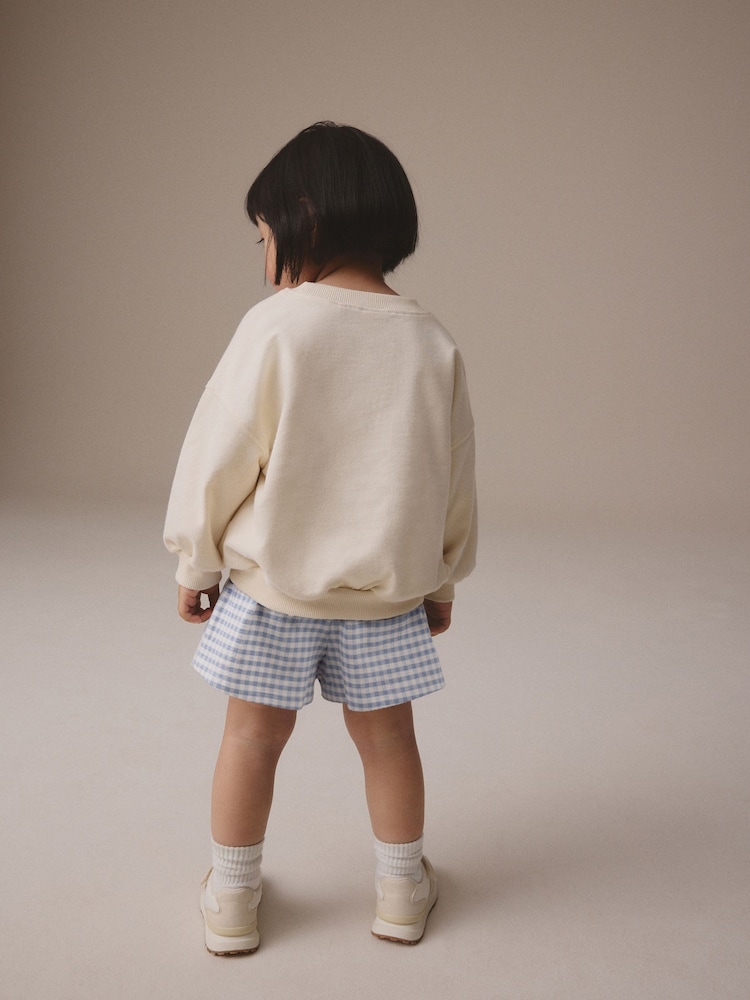Blue Gingham 100% Cotton Top & Shorts Set (3mths-7yrs) - Image 3 of 8