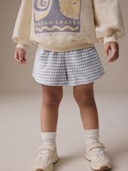 Blue Gingham 100% Cotton Top & Shorts Set (3mths-7yrs) - Image 4 of 8