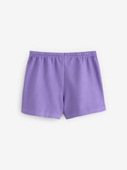 Cream/Purple 100% Cotton Sweatshirt and Shorts Set (3mths-7yrs) - Image 10 of 12