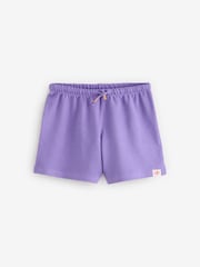 Cream/Purple 100% Cotton Sweatshirt and Shorts Set (3mths-7yrs) - Image 8 of 12