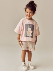 Pink Bunny 100% Cotton Top & Shorts Set (3mths-7yrs) - Image 2 of 8