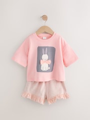 Pink Bunny 100% Cotton Top & Shorts Set (3mths-7yrs) - Image 5 of 8