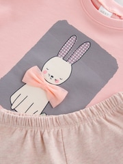 Pink Bunny 100% Cotton Top & Shorts Set (3mths-7yrs) - Image 7 of 8