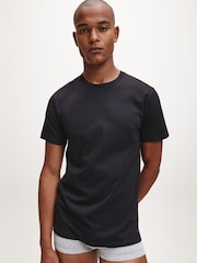 Calvin Klein Grey 100% Cotton Short Sleeves Crew Neck T-Shirts 3 Pack - Image 4 of 6