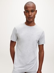 Calvin Klein Grey 100% Cotton Short Sleeves Crew Neck T-Shirts 3 Pack - Image 5 of 6