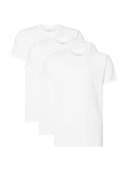 Calvin Klein White 100% Cotton Short Sleeves Crew Neck T-Shirts 3 Pack - Image 1 of 4