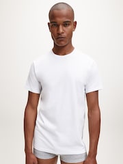 Calvin Klein White 100% Cotton Short Sleeves Crew Neck T-Shirts 3 Pack - Image 2 of 4