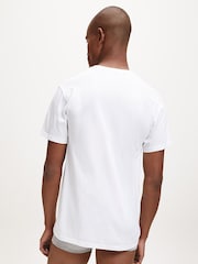 Calvin Klein White 100% Cotton Short Sleeves Crew Neck T-Shirts 3 Pack - Image 3 of 4