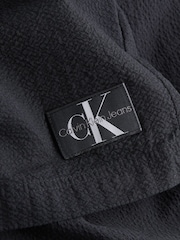 Calvin Klein Black 100% Cotton Back Detail Seersucker Shirt - Image 4 of 4