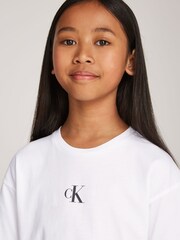 Calvin Klein White 100% Cotton Logo Boxy T-Shirt - Image 1 of 9