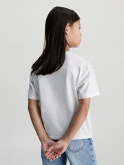 Calvin Klein White 100% Cotton Logo Boxy T-Shirt - Image 3 of 9