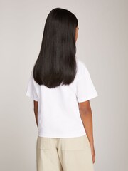 Calvin Klein White 100% Cotton Logo Boxy T-Shirt - Image 5 of 9