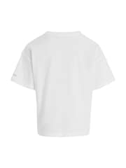 Calvin Klein White 100% Cotton Logo Boxy T-Shirt - Image 8 of 9