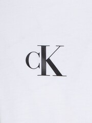 Calvin Klein White 100% Cotton Logo Boxy T-Shirt - Image 9 of 9
