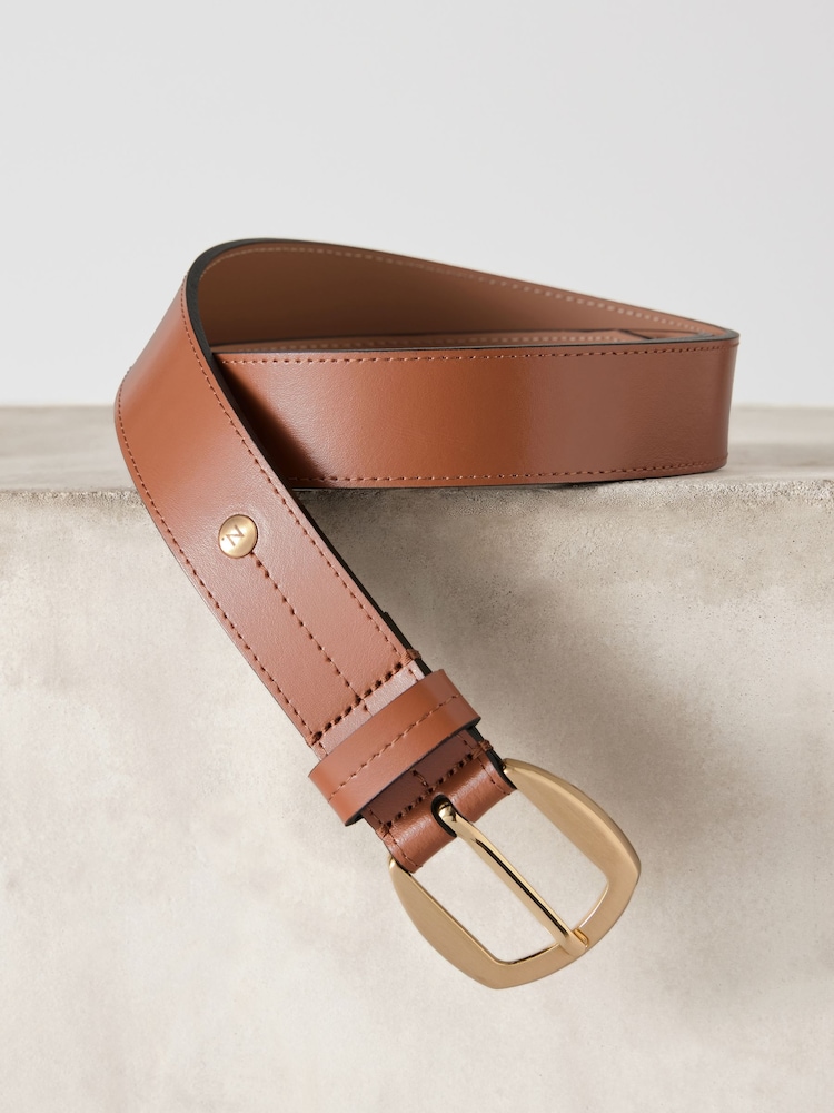 Lichtbruin - Regular Premium Made In Italy Casual Leather Belt - Image 3 of 5