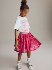 Pink Sequin Pull On Skirt (3-16yrs) - Image 1 of 3