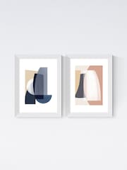 East End Prints White Columba Abstract Set of 2 by Anna Mainz - Image 2 of 2
