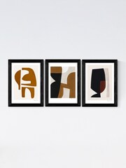 East End Prints Black Connected Set of 3 by Morgensen Lopez - Image 1 of 2