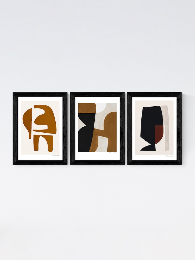 East End Prints Black Connected Set of 3 by Morgensen Lopez - Image 1 of 2