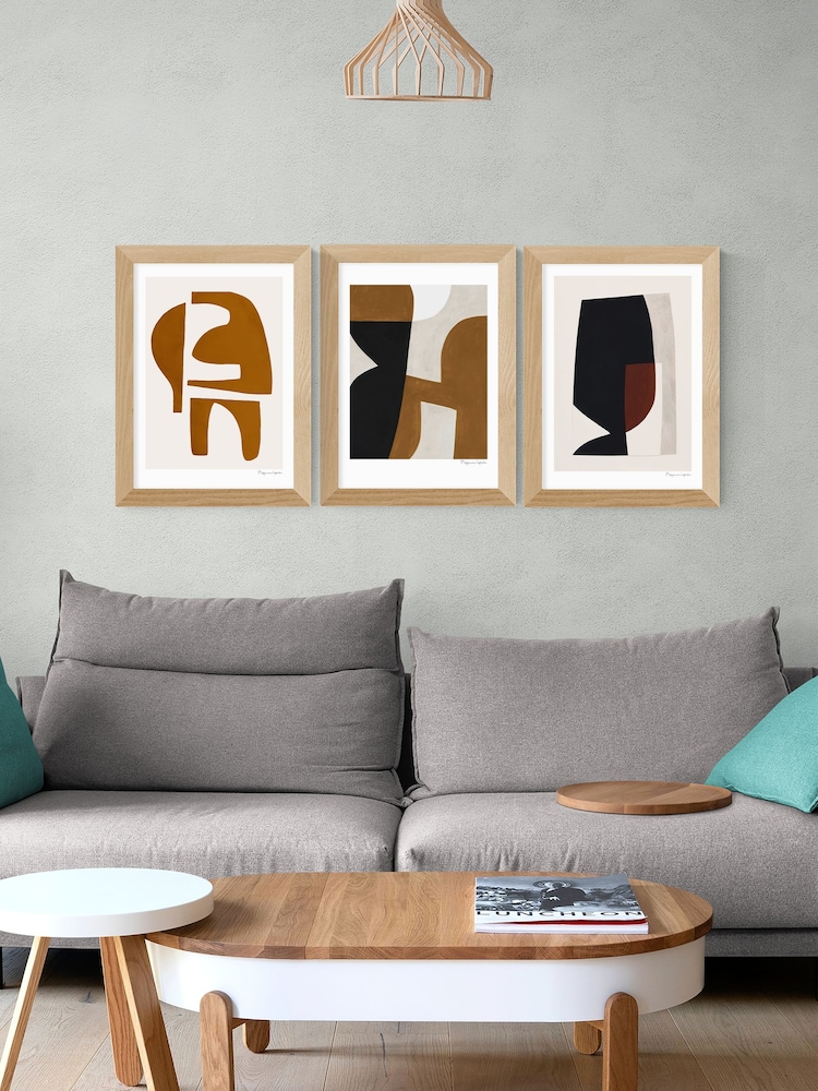 East End Prints Oak Connected Set of 3 by Morgensen Lopez - Image 2 of 2
