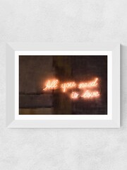 East End Prints White All You Need Is Love Neon Wall Art by Honeymoon Hotel - Image 3 of 3