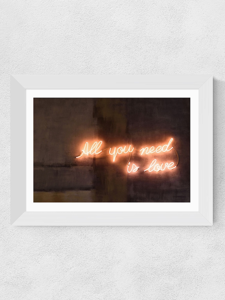 East End Prints White All You Need Is Love Neon Wall Art by Honeymoon Hotel - Image 3 of 3