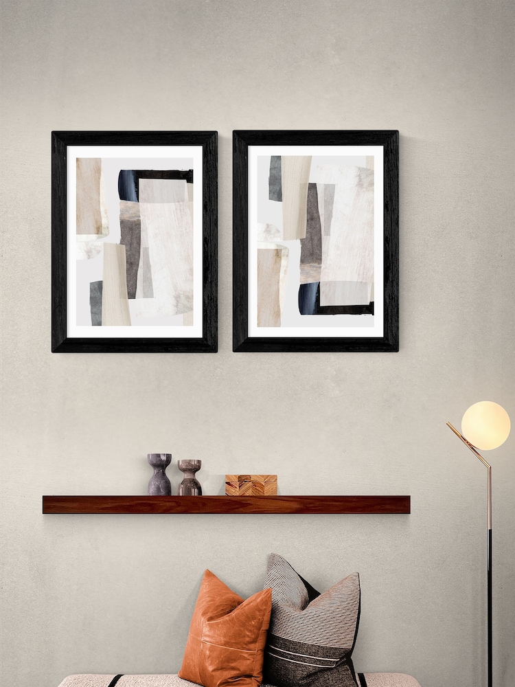 East End Prints Black Clay Set of 2 by Dan Hobday - Image 1 of 2