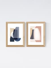 East End Prints Oak Columba Abstract Set of 2 by Anna Mainz - Image 2 of 2