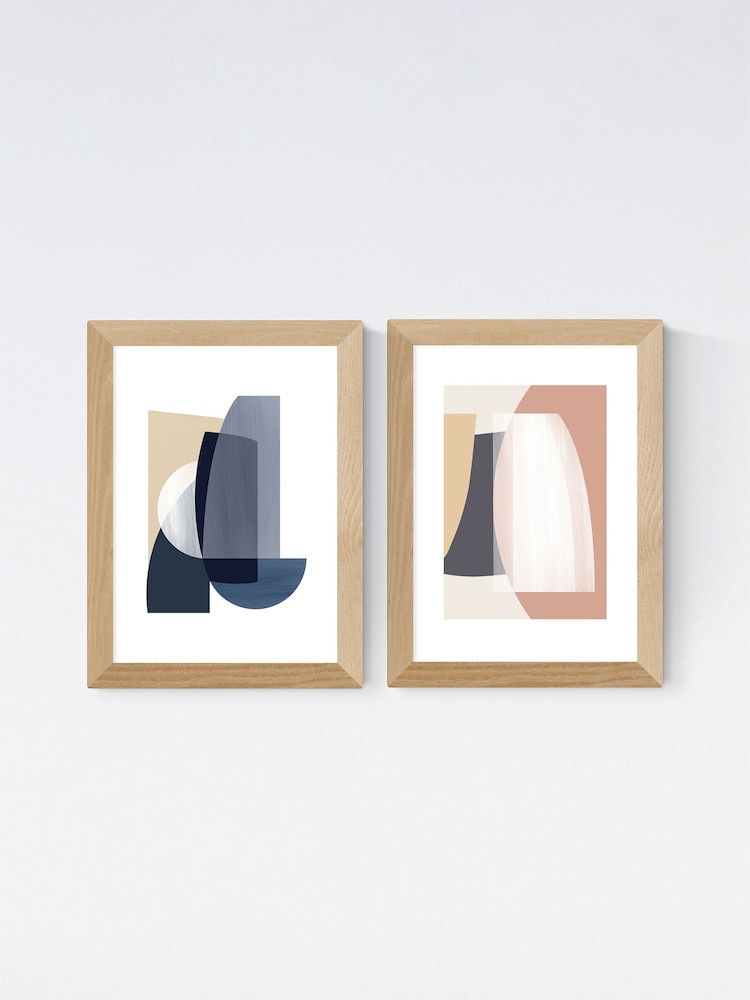East End Prints Oak Columba Abstract Set of 2 by Anna Mainz - Image 2 of 2