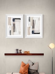 East End Prints White Clay Set of 2 by Dan Hobday - Image 1 of 2