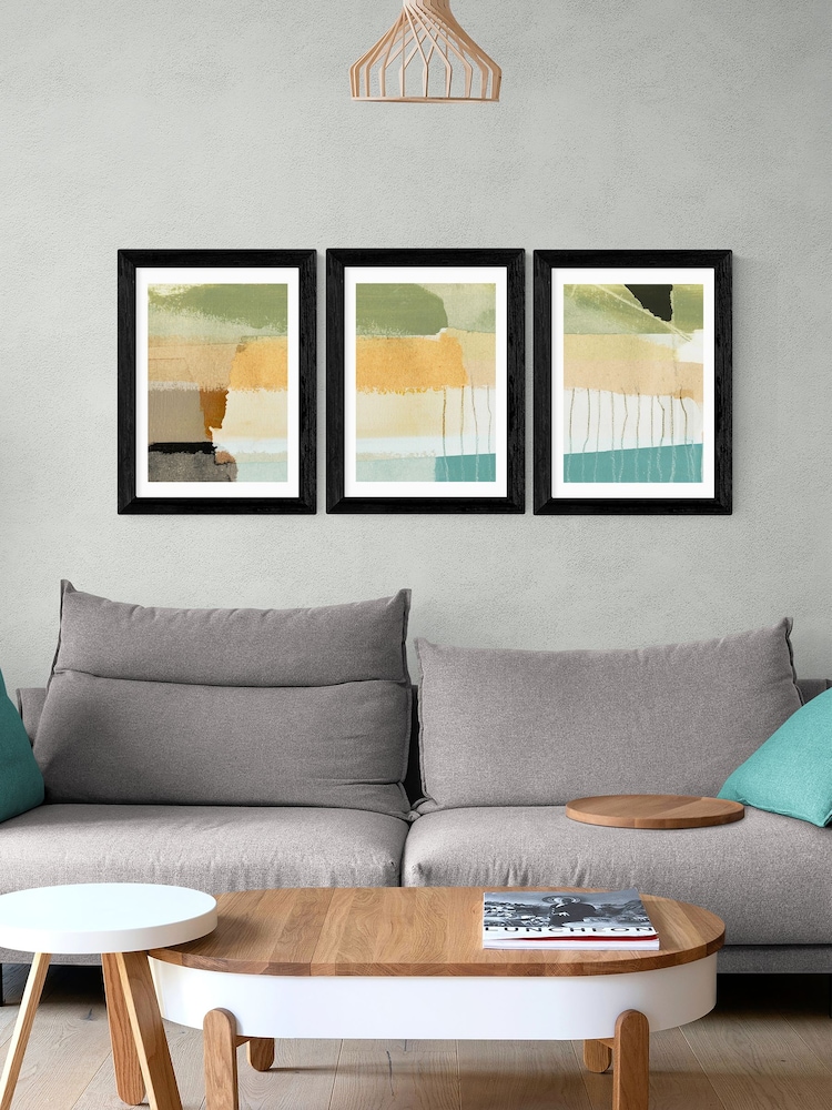 East End Prints Black Alive Set of 3 by Dan Hobday - Image 1 of 2