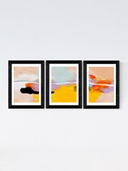 East End Prints Black Multicolour Set of 3 by Ana Rut Bre - Image 2 of 2