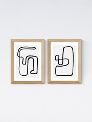 East End Prints Set of 2 Oak Arla Abstract Knots by Rafael Farias - Image 1 of 2